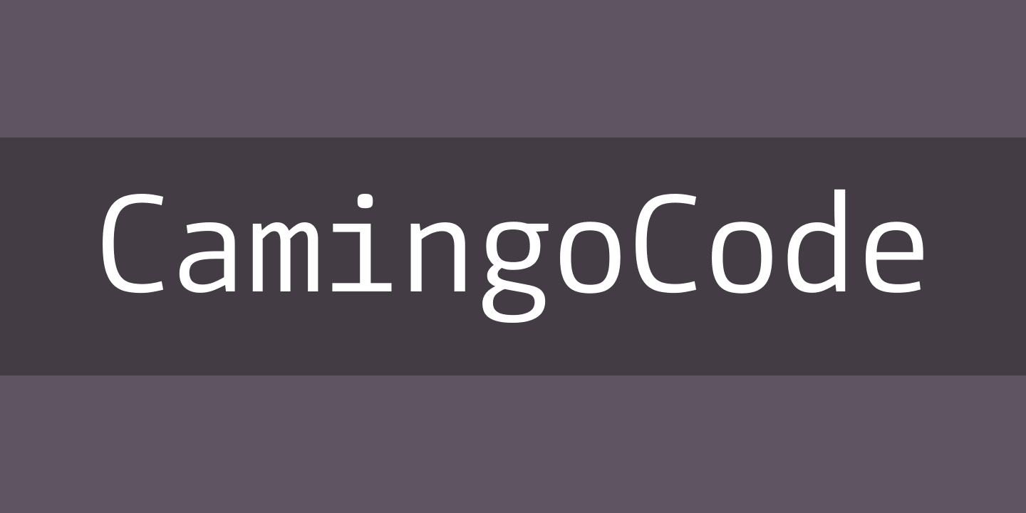 Ejemplo de fuente CamingoCode Italic